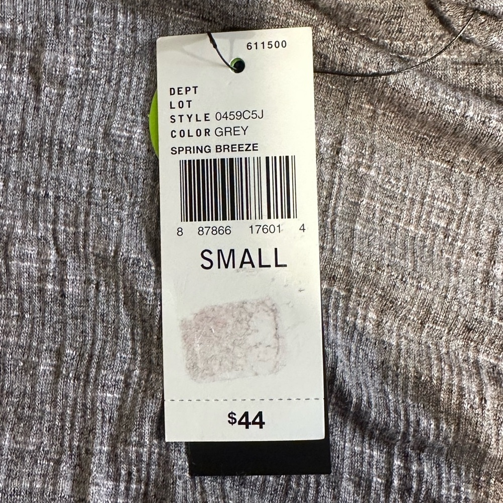 Alyx Womens Grey Spring Breeze Crochet Lace Back Side Tie Knit Top Small NWT - Picture 5 of 8